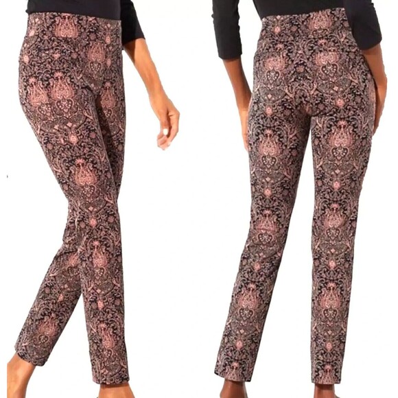 SOFT SURROUNDINGS Celestial Superla Stretch Pull On Straight Pants SIZE SMALL - Picture 1 of 9